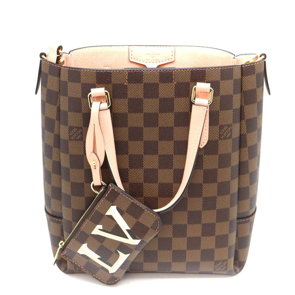 Louis Vuitton Bag LV Pink Damier Brown Belmont Ebene NV Venus Handbag Shoulder